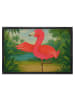 Mr. & Mrs. Panda Fußabstreifer Flamingo Yoga Design ohne Spruch in Weiß