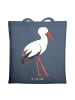 Mr. & Mrs. Panda Shopping Tasche Storch ohne Spruch in Indigo Blue