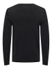 Only&Sons Lässiger Feinstrick Pullover Washed Design Rundhals Sweater in Schwarz