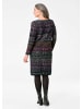 GOLDNER Jacquardkleid Baumwoll-Strickkleid, Rundhals in bunt