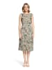 BETTY & CO Chiffonkleid mit Plissee in Nature/Green