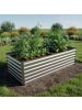 relaxdays Hochbeet in Silber - (B)200 x (H)60 x (T)100 cm