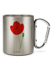 Mr. & Mrs. Panda Tasse Blume Mohnblume ohne Spruch in Silber