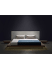Beliani Doppelbett mit LED ZEN in Braun/Weiß - (W) 308 x (H) 86 x (L) 229 cm