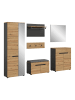 ebuy24 Garderobenmöbel Canu (6-teilig) Eiche 255 x 37 cm