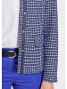 GOLDNER Elegante Karo-Jacke mit Glanzeffekten in royalblau / weiß / gemustert