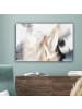 OnlyWow Leinwand Bilder Abstrakte Kunst weiß gold