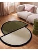 Beliani Kurzflor SAKARO in Grün/Beige - (W) 160 x (L) 160 cm