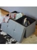 DuneDesign Sitzbank mit Trennwand 76x38x38 cm faltbar Hellgrau grau