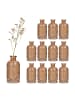 relaxdays 12 x Glasvase in Braun - (H)13 x Ø 6 cm
