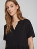 Vila Lockeres Sommer Dress Stufen-Look Volant Kleid mit V-Neck in Schwarz