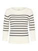 Kaffe Strickpullover KAlizza Tight fit in Chalk w. Black Stripe