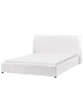 Beliani Doppelbett LAVAUR in Weiß - (W) 183 x (H) 100 x (L) 220 cm