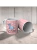 Mr. & Mrs. Panda Kindertasse Einhorn Nashorn mit Spruch in Rot Pastell