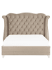 Beliani Doppelbett AYETTE in Beige - (W) 225 x (H) 154 x (L) 215 cm