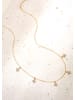 Hey Happiness Vergold. Kette Zirkonia Blume Charms 925 Sterlingsilber in Gold - (L) 41-46 cm 