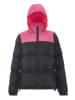 myMo Damen Wattierte Steppjacke in Schwarz Rosa