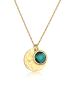 Elli Halskette 925 Sterling Silber Plättchen in Gold