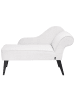 Beliani Chaiselongue BIARRITZ in Weiß/Schwarz - (W) 118 x (H) 77 x (L) 60 cm