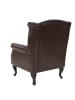 MCW Relaxsessel Chesterfield Oxford, Antik-braun mit Ottomane