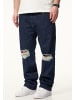 DAILY COTTON Jeans - DCPARADERA Lange Hose Ripped Straight-Fit in Indigo