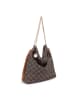 KASSANDRA Schultertasche in BLACK + BROWN