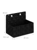relaxdays 2 x Aufbewahrungskorb in Schwarz - (B)25x (H)20 x (T)16,5 cm