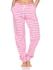 NORMANN Damen Pyjama Hose lang Mix & Match in pink