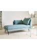 Beliani Chaiselongue YERRES in Blau/Schwarz - (W) 168 x (H) 79 x (L) 87 cm rechtsseitig