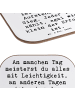 Mr. & Mrs. Panda Glas-Untersetzer Spruch Leichtigkeit im Alltag ... in Weiß