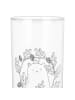 Mr. & Mrs. Panda Wasserglas Bär König ohne Spruch in Transparent