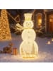 COSTWAY LED Schneemann beleuchtet 141 cm in Weiß