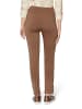 MADELEINE Leggings mit Saumzippern in nougatbraun