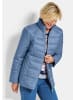 GOLDNER Kurzgröße:  Steppjacke Übergangsjacke mit Muster-Mix in blau