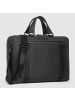 Piquadro David Aktentasche Leder 42 cm Laptopfach in black