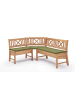58 aufm Kessel ECKBANK Deborah 135 x 224 x 87 Massivholz Buche lackiert/Grün