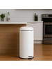 relaxdays Mülleimer in Weiß - 30 Liter