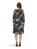 Betty Barclay Hemdblusenkleid mit Bindegürtel in Schwarz/Beige