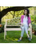 relaxdays Gartenbank in Weiß/Bronze - (B)127,5 x (H)90 x (T)63 cm