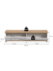 xonox.home Lowboard  (B/H/T: 164x37x40 cm) in Sibiu Lärche Nachbildung