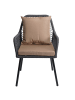 MCW 2er-Set Gartenstuhl O12, Anthrazit, Bezug taupe