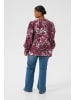 KAFFE curve Bluse langarm KCmina Regular fit in Red/Black Abstract Graphic