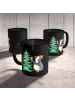 Mr. & Mrs. Panda Kaffeetasse Pinguin Weihnachtsbaum ohne Spruch in Schwarz