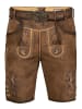 Edelnice Kurze Wildbock Lederhose Markus in dunkelbraun