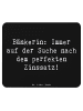 Mr. & Mrs. Panda Mousepad Spruch Bänkerin Zinssatz mit Spruch in Schwarz