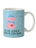 Mr. & Mrs. Panda Trinklernbecher Schwein Glühwein mit Spruch in Eisblau