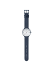 Mondaine Unisex Armbanduhr Doppio Solar Blau 41 mm