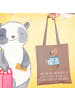 Mr. & Mrs. Panda Tragetasche Pflegekraft Wertschätzung mit Spruch in Braun Pastell