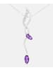 Diamant L'éternel Halskette mit Anhänger aus 375 Weißgold mit Diamant mit Amethyst