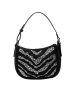 faina Schultertasche Mit Strass in Schwarz